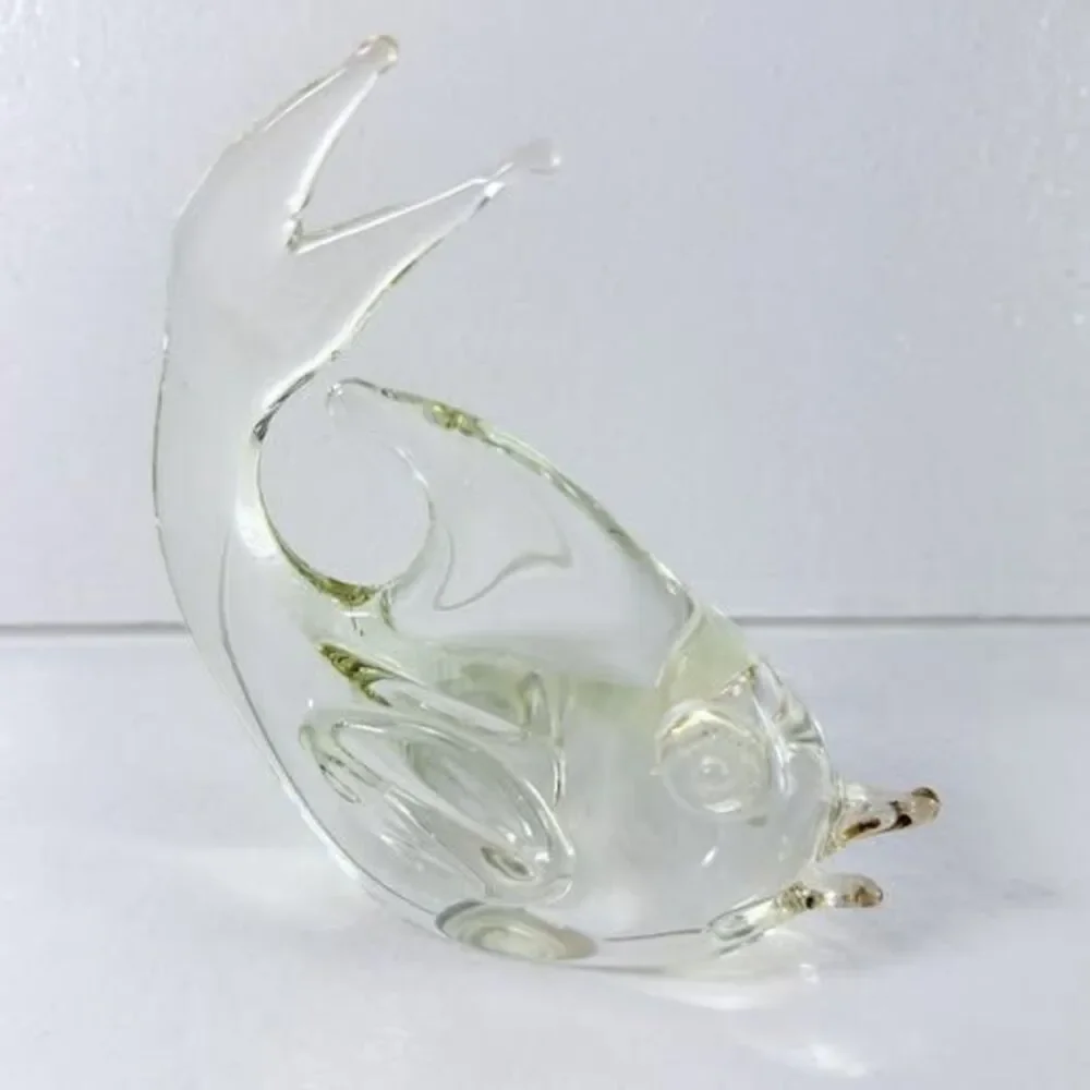 Vintage Clear Art Glass Fish Figurine